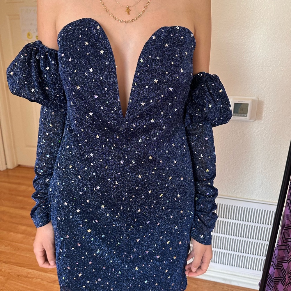 Source Unknown Midnight Star Long Sleeve Dress